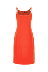Fluo orange stretch viscose dress -  | High Quality Luxury Handbag Shop