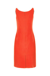Fluo orange stretch viscose dress -  | High Quality Luxury Handbag Shop