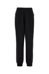 Black stretch cotton blend joggers -  | High Quality Luxury Handbag Shop