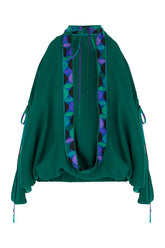 Green viscose top -  | High Quality Luxury Handbag Shop