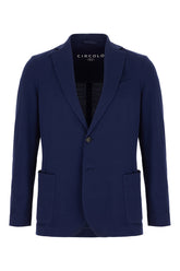 Navy blue cotton blazer -  | High Quality Luxury Handbag Shop
