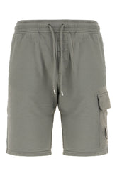 Sage green cotton bermuda shorts -  | High Quality Luxury Handbag Shop