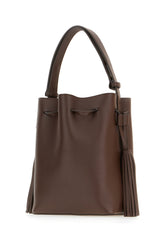 Chocolate leather VLogo Signature bucket bag -  | High Quality Luxury Handbag Shop