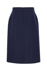 Gonna in misto lana blu navy -  | High Quality Luxury Handbag Shop