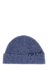 Melange blue wool beanie hat -  | High Quality Luxury Handbag Shop