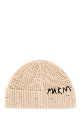 Melange sand wool beanie hat -  | High Quality Luxury Handbag Shop