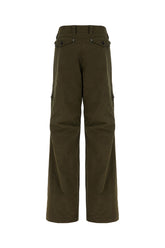 Dark green cotton blend pants -  | High Quality Luxury Handbag Shop