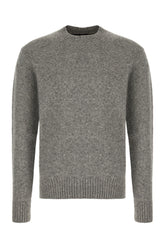 Melange grey wool blend sweater -  | High Quality Luxury Handbag Shop