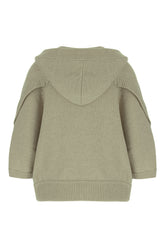 Sage green wool blend cardigan -  | High Quality Luxury Handbag Shop