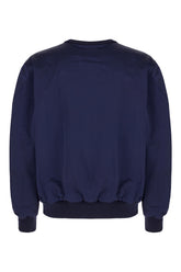 Navy blue cotton blend sweatshirt -  | High Quality Luxury Handbag Shop