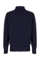Navy blue cotton sweater -  | High Quality Luxury Handbag Shop