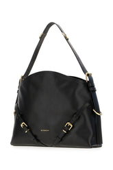 Black leather medium Voyou shoulder bag -  | High Quality Luxury Handbag Shop
