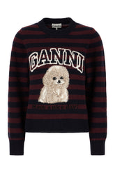 Embroidered wool blend sweater -  | High Quality Luxury Handbag Shop