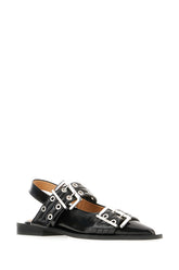 Black synthetic leather Feminine Buckle ballerinas -  | High Quality Luxury Handbag Shop