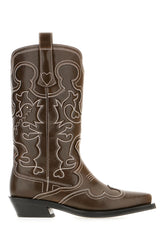 Brown synthetic leather Shaft boots -  | High Quality Luxury Handbag Shop