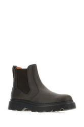 Dark brown leather ankle boots -  | High Quality Luxury Handbag Shop