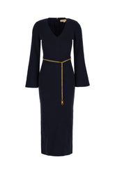 Midnight blue stretch wool blend dress -  | High Quality Luxury Handbag Shop