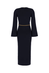 Midnight blue stretch wool blend dress -  | High Quality Luxury Handbag Shop