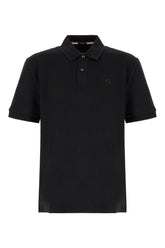 Black piquet polo shirt -  | High Quality Luxury Handbag Shop
