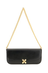 Black leather small Skull Flower shoulder bag -  | High Quality Luxury Handbag Shop