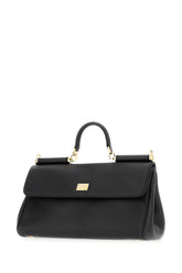 Black leather My Sicily handbag -  | High Quality Luxury Handbag Shop