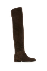 Dark brown suede boots -  | High Quality Luxury Handbag Shop