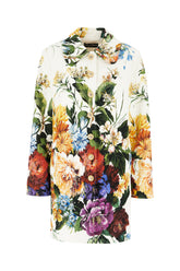 Embroidered stretch cotton blend coat -  | High Quality Luxury Handbag Shop