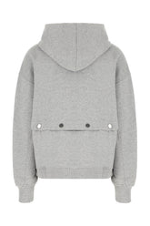 Melange grey stretch cotton sweatshirt -  | High Quality Luxury Handbag Shop