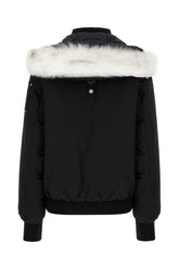 Black cotton blend down jacket -  | High Quality Luxury Handbag Shop