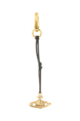 Two-tone metal and fabric Orb key ring -  | High Quality Luxury Handbag Shop