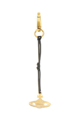 Two-tone metal and fabric Orb key ring -  | High Quality Luxury Handbag Shop