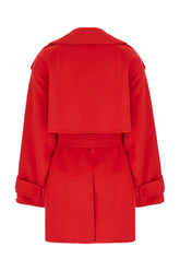 Red wool coat -  | High Quality Luxury Handbag Shop