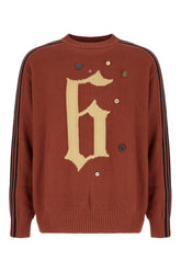 Brick cotton sweater -  | High Quality Luxury Handbag Shop