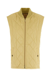 Khaki green cotton sleeveless padded jacket -  | High Quality Luxury Handbag Shop
