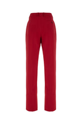 Red stretch wool blend pants -  | High Quality Luxury Handbag Shop