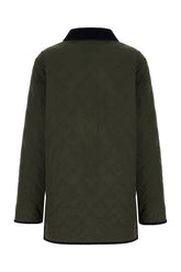 Dark green nylon padded jacket -  | High Quality Luxury Handbag Shop