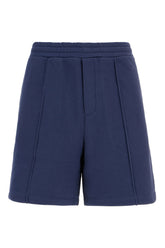 Navy blue cotton bermuda shorts -  | High Quality Luxury Handbag Shop