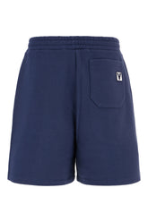 Navy blue cotton bermuda shorts -  | High Quality Luxury Handbag Shop