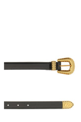 Black leather belt -  | High Quality Luxury Handbag Shop