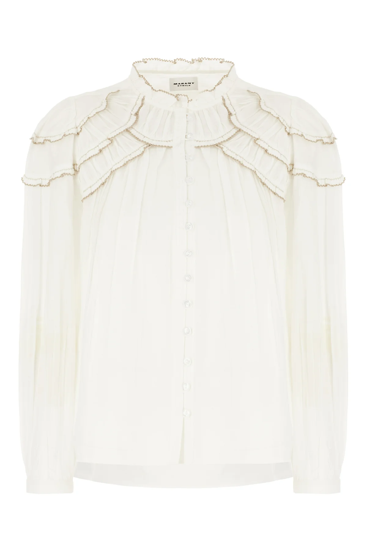 White cotton blend blouse -  | High Quality Luxury Handbag Shop