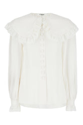 Ivory silk blouse -  | High Quality Luxury Handbag Shop