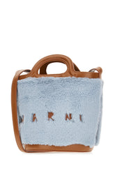 Powder blue eco fur handbag -  | High Quality Luxury Handbag Shop