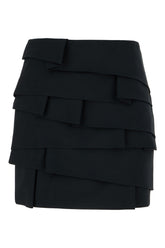 Black acetate blend mini skirt -  | High Quality Luxury Handbag Shop