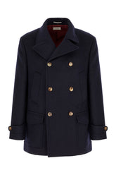 Navy blue wool coat -  | High Quality Luxury Handbag Shop