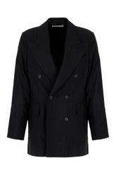 Black viscose blend blazer -  | High Quality Luxury Handbag Shop