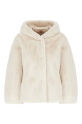 White eco shearling coat -  | High Quality Luxury Handbag Shop