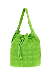 Fluo green terry fabric bucket bag -  | High Quality Luxury Handbag Shop