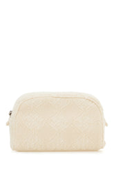 Ivory fabric clutch -  | High Quality Luxury Handbag Shop