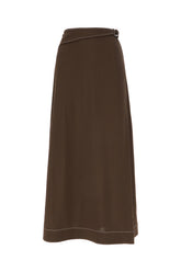 Gonna in viscosa cioccolato -  | High Quality Luxury Handbag Shop