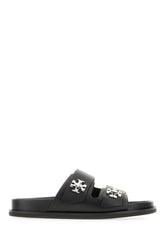 Sandali Slider in pelle nera -  | High Quality Luxury Handbag Shop